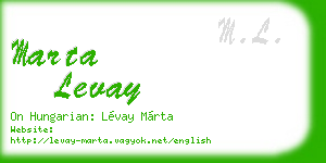 marta levay business card
